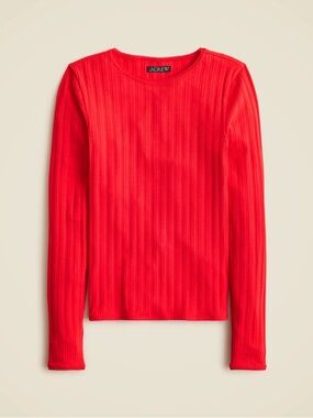 J. Crew • Pointelle Long Sleeve Tee Shirt